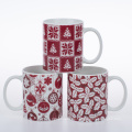 Tazas estándar de 11 oz/320 ml con tazas de regalo de calcomanías de Navidad